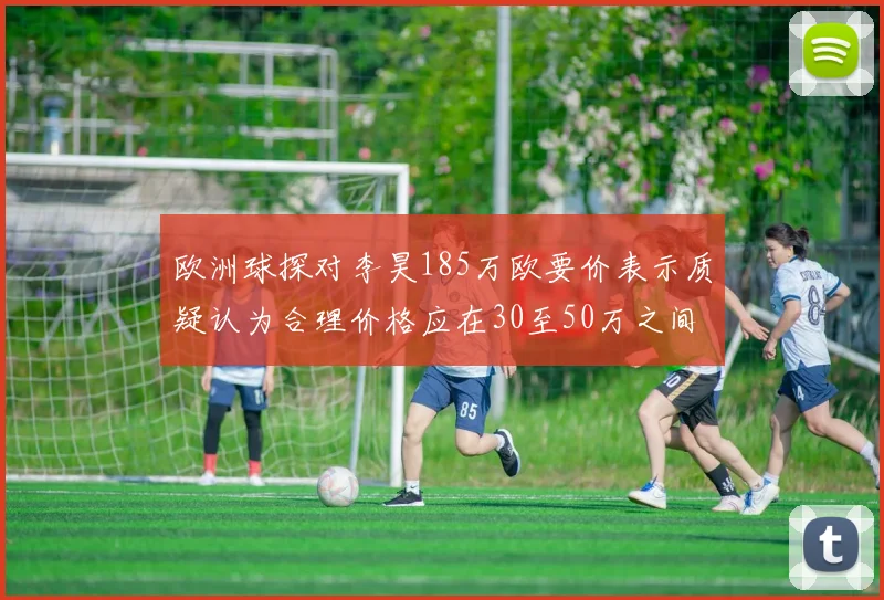 欧洲球探对李昊185万欧要价表示质疑认为合理价格应在30至50万之间